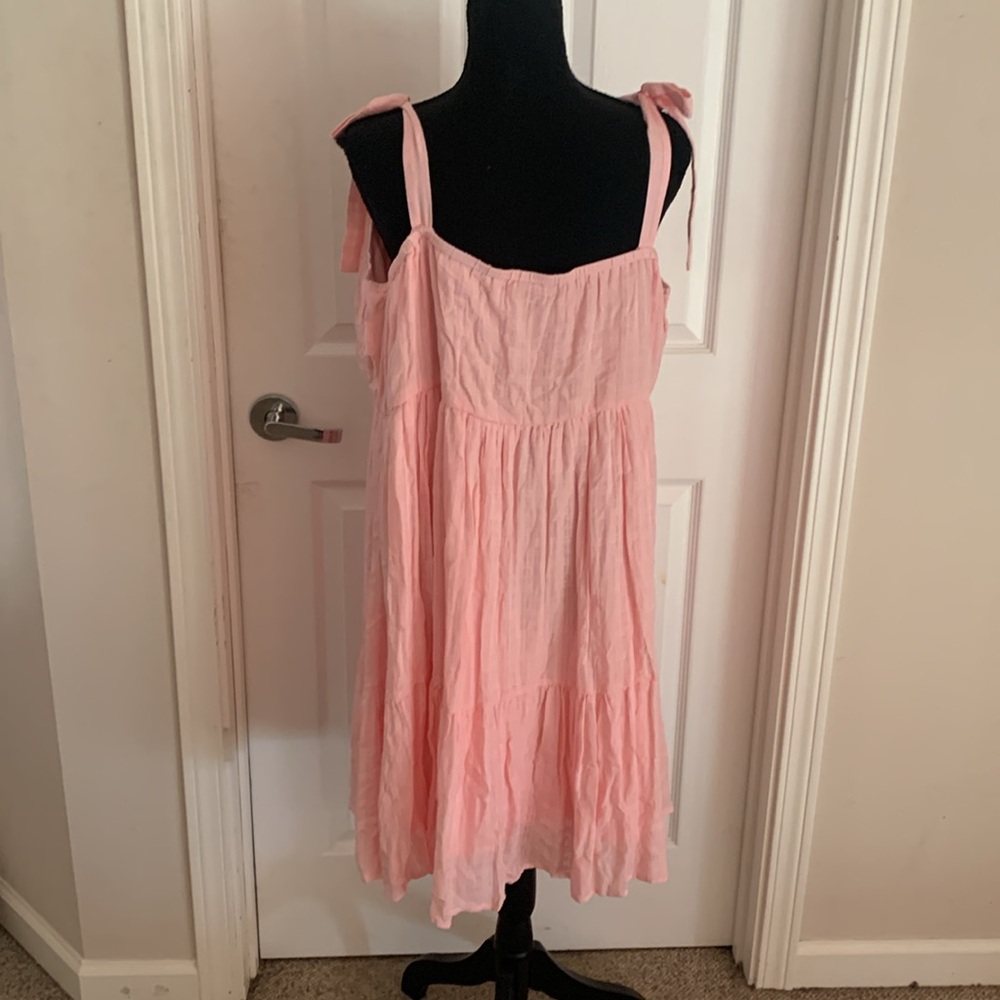 Torrid Pink Boho Button Down Spaghetti Strap Summ… - image 4